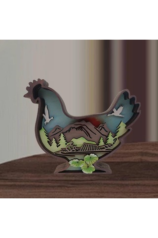 Homyl Tavuk Heykeli El Sanatları Dekoratif Masa Süsü Tezgah