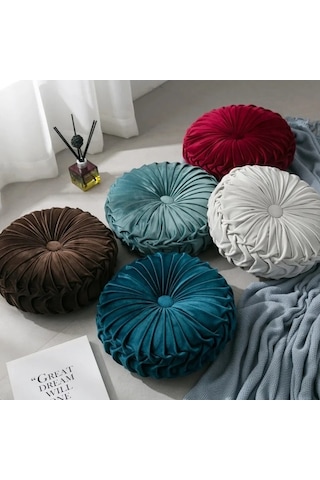 Zyzqstore Kadife Yumuşak Atmak Yastık, Dekoratif Katı Yuvarlak Oturma, Çok Renkli, Bebeğe, Çocuğa, Yetişkine Uygun Çok Renkli