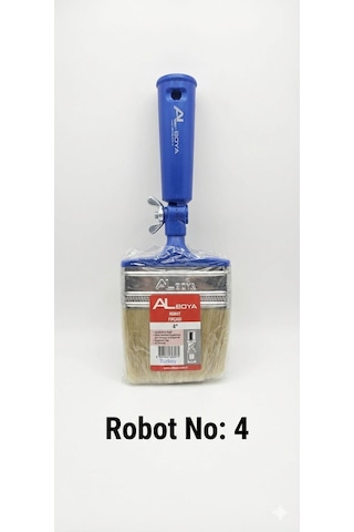 Alboya Robot Fırçası No : 4 - El Yormayan Ergonomik Sap