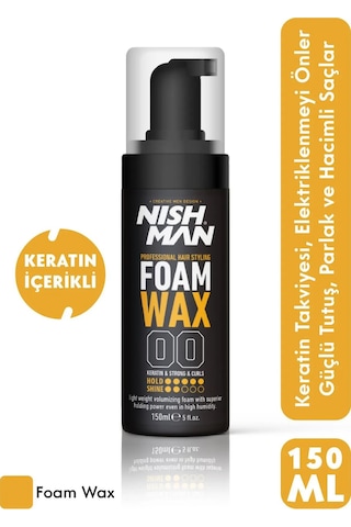 Saç Şekillendirici Köpük Wax Hacim Verici - 150 Ml 5 Adet/ + Fön Makinası Hediye