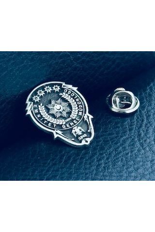 Egm Yaka Rozeti 925 Ayar Gümüş El İşi Üretim