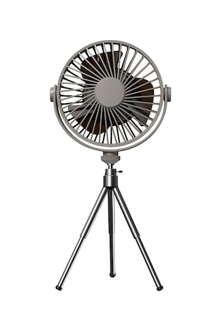 Hangfox Kamp Fani Tripodlu Usb İle Çalışır 360 Döner 3 Hızlı Işık Fonksiyonlu Asılabilir Dış Mekan Fanı Gri