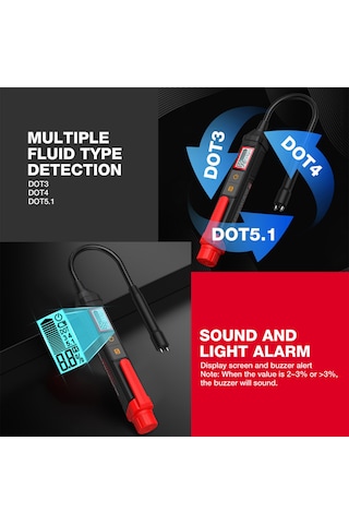 Springsun Habotest Ht663l Fren Hidroliği Test Cihazı: Dot3/4/5.1 Dijital Ölçüm, Ses-ışık Uyarılı Hassas Kalite Kontrol