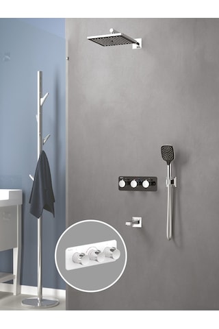 Teska T4000c Lande Ankastre Krom Termostatik Banyo Bataryası Diğer