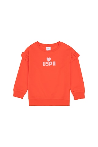 U.s. Polo Assn. Kız Çocuk Nar Çiçeği Sweatshirt 50296389-vr239 Nar Çiçeği