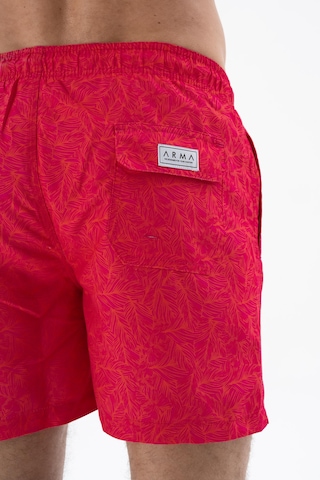 AR-MA Arma Erkek Regular Fit Çok Renkli Mayo Deniz Şortu Y25525278001 Pembe-p5 Koyu Pembe