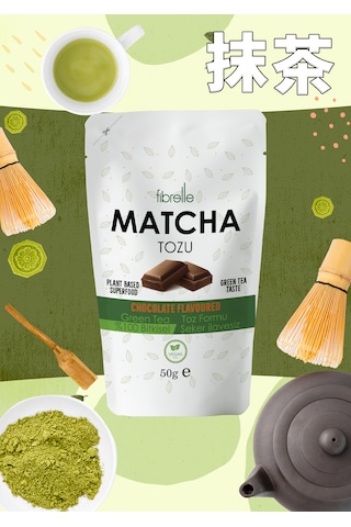 Fibrelle Matcha Çikolata Aromalı 50g