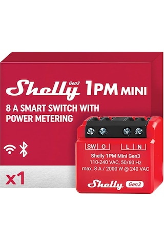 Shelly 1PM Mini Gen3 Enerji Ölçer Röle