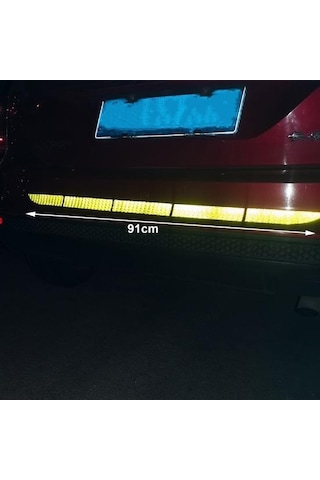 Jms Araba Aksesuarları Şık Koruyucu Su Geçirmez Araba Vücut Yansıtıcı Etiket Bant Fosforlu 5 Adet