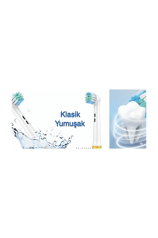 Klasik Yumuşak Diş Fırçası Başlığı - 4 Adet Yedek Başlık