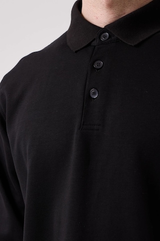Vitrinonline Erkek Uzun Kollu Polo Yaka Sweatshirt - Siyah
