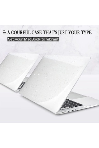 Apple  Uyumlu MacBook Air 15 Inç M2-m3 Çip 2023/2024 A2941 A3114 Şeffaf Kılıf Koruyucu Kapak Parlak