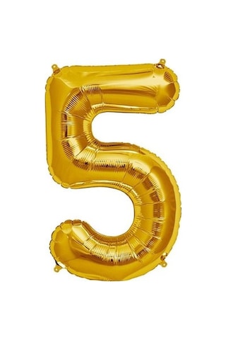 Brokoli Home 5 Numara Folyo Gold Balon,altın Folyo Balon 100cm 40 Karışık Renkli