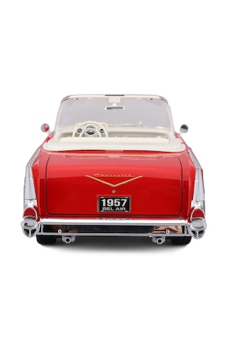1:18 Ölçek Maisto 1957 Chevrolet Bel Air Convertible Diecast Metal Minyatür Model Araba 25cm