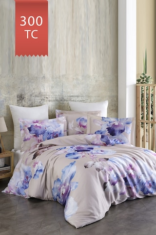 Varol Royal Saten Tek Kişilik 300tc Nevresim Takımı - Martina Çok Renkli