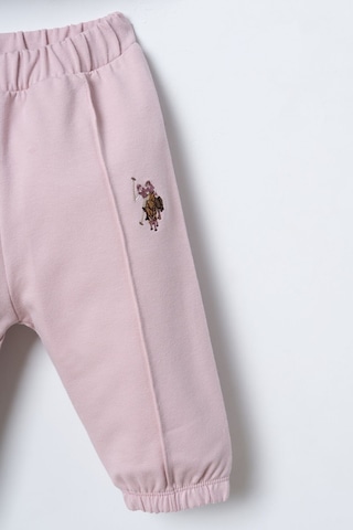 U.S. Polo Assn. Nakışlı Kız Bebek Pembe Uzun Kol Pijama Takım Usb3245-c-v3 Usb3245-c-v3