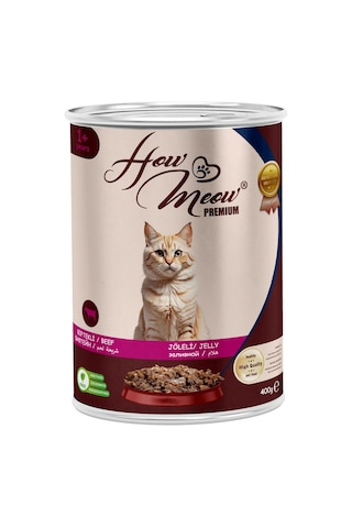 How Meow Jöleli Biftekli Yetişkin Kedi Konserve Maması 12 x 400 G How Meow Jöleli Biftekli Yetişkin Kedi Konserve Maması 12 x 400 G