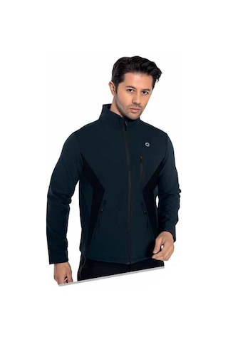 Crozwise Erkek Su İtici Yakalı Sweatshirt 6050 Siyah