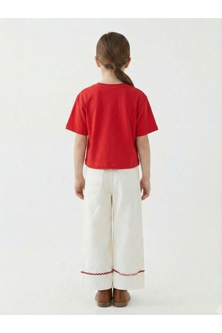 Xo Kids Kız Çocuk 3lü Alt Üst Kombin Takmı 4-13 Yaş Set0479 Krem