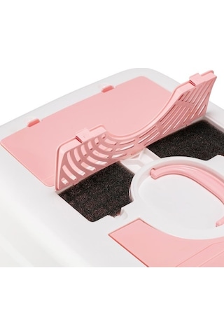 Mikopet Büyük Kapalı Kedi Tuvaleti Mor