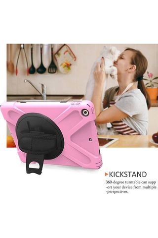 iPad Uyumlu Pro 10.5 3 Katmanlı Standlı Zırh Kılıf/shockproof Case- 5775 Tablet Kılıfı