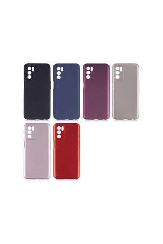 Noktaks - Oppo Uyumlu Oppo A16 - Kılıf Mat Renkli Esnek Premier Silikon Kapak - Lacivert