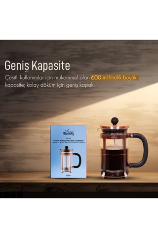 Any Morning Ff120 Kahve Ve Bitki Çayı İçin French Press 600 Ml Rose Gold