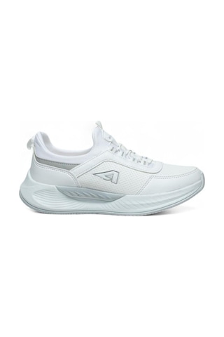 Acropol 137-26 Cilt Deri Slip On Anatomik Sneaker Beyaz Gümüş 36-40 Beyaz