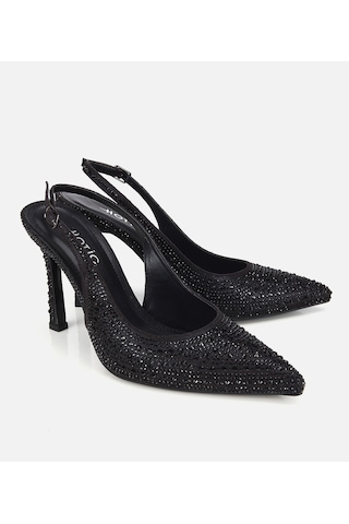 Hotiç Kadın Siyah Taşlı Arkası Açık Stiletto 01ayh322800a100 01ayh322800a100