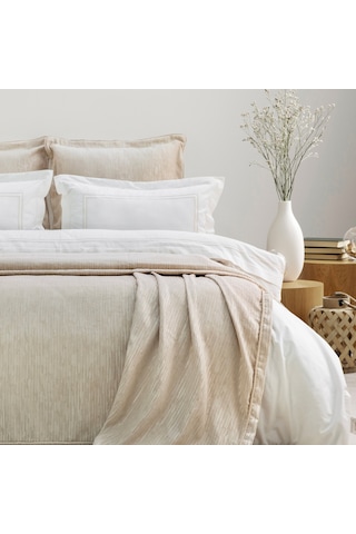 Schafer Home Pavia Şönil Yatak Örtüsü Nevresim Seti 7 Parça-bej Bej