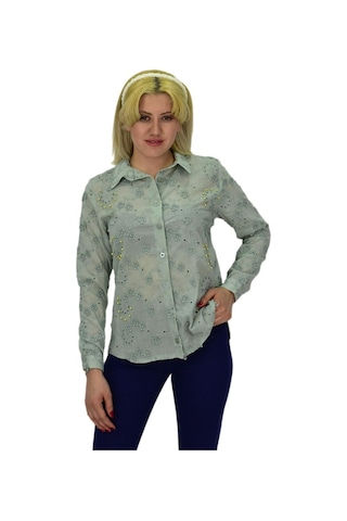 Kadın Brodeli Taşlı Bluz Bgl-st03720 001