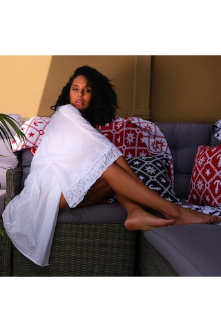 Pearl Dantelli Kadın Kimono Sabahlık