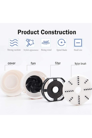 Ranyeek Tw8050 Mavi El Tutulu Mini Elektrikli Süpürge - Ev, Masaüstü Ve Araç İçin Küçük Boy Temizlik Aleti Beyaz - Gri