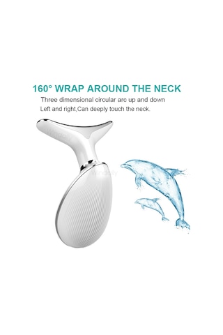 Ems Microcurrent Led Foton Terapi Titreşimli Yüz Masaj Aleti Beyaz