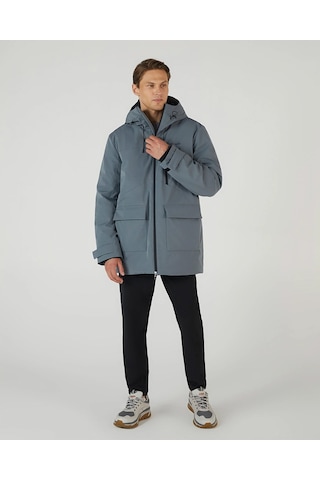 Skechers Gri Erkek M Outerwear Coated Jacket Mont S242049-003