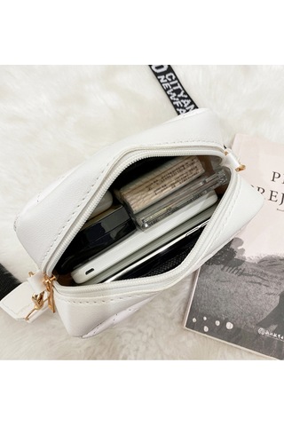 Tenfowee Kahverengi Çapraz Askılı Küçük Kare Çanta - Dalgalı Dikiş Desenli, Telefon Ve Cüzdan Taşıma Kabiliyetli, 17x6x12cm, 105g