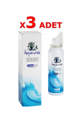 Aquanose Okyanus Suyu Burun Spreyi 100 ML x 3 Adet