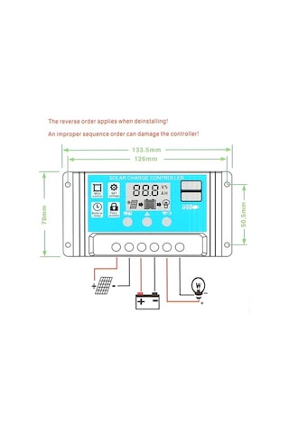 Novahub 40a 12v/24v Güneş Şarj Akıllı Enerji Regülatör, Usb 5v 2.5a