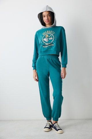 Penti Petrol Yeşili Harry Potter Baskılı Kapüşonlu Sweatshirt Petrol Mavısı Petrol Mavisi