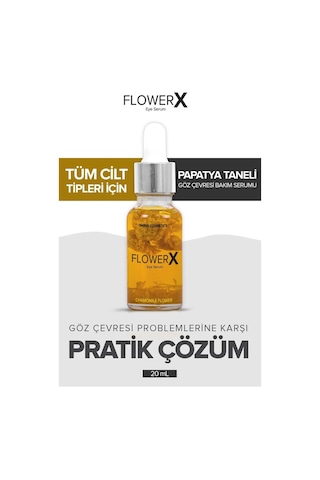 Flowerx Gerçek Papatya Taneli Kırşıklık için Göz Serumu 20 ML