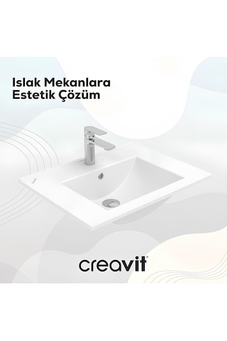 Creavit Su 60 Cm Lavabo Beyaz