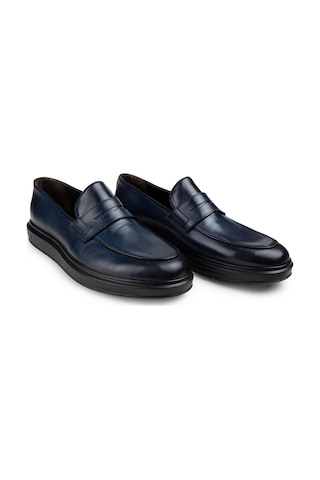 Deery Hakiki Deri Mavi Loafer Erkek Ayakkabı Mavi (539805989) Mavi