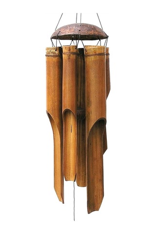 Rüzgar Çanları 90cm 18 Tüpler Bambu Rüzgar Zil El Yapımı İç Mekan Dış Duvar Asma