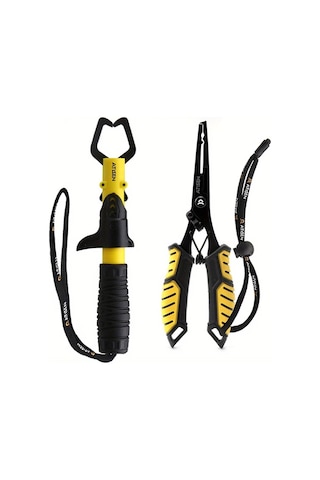 Elmpaly 2 Adet Dayanıklı Paslanmaz Çelik Yellow Balıkçı Kerpeteni Kolay Balık Kontrolü Ve Açık Hava Balıkçılığı İçin Temel Araç