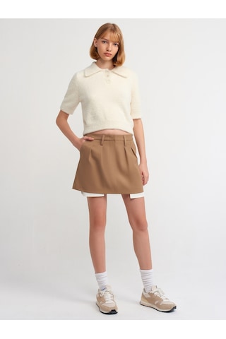 Dilvin Mini Etek  Camel