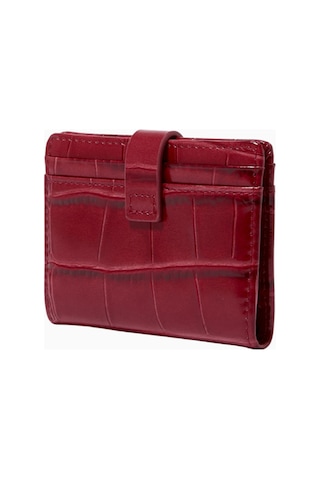 Kurt Geiger Kensington Drench Card Holder, Lüks Deri Kartlık, Sınırlı Üretim Kırmızı
