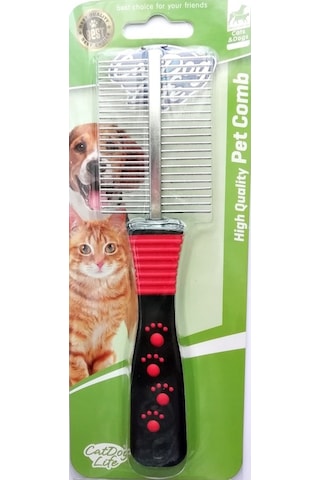 Catdog Life Dolaşıklık Kıtıklaşma Önlemek İçin Çift Taraflı Köpek Tarağı