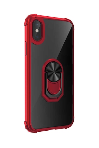 Microsonic iPhone Uyumlu XS Max Kılıf Grande Clear Ring Holder