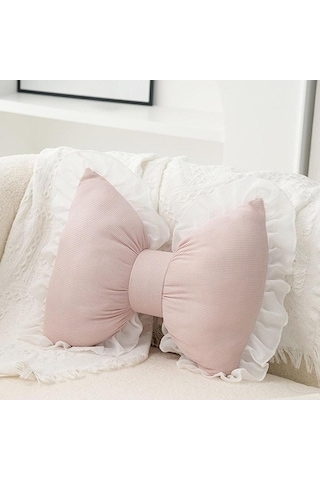 My Topped Yastık Fiyonk Şeklinde Nefes Alabilen Pembe Pembe Suntek Yatak Pembe Pembe