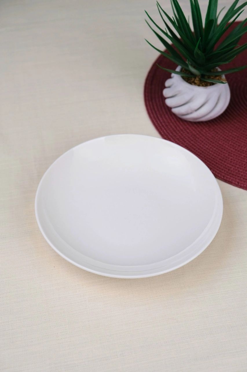 Tabak Evi Porselen Chic Çukur Tabak 19,50cm 550cc Tekli Krem